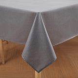 1 x RAW Customer Returns Homaxy Linen Look Tablecloth Washable Lotus Effect Square 140 x 220 cm Tablecloth Linen Cover Water-Repellent Tablecloth Table Linen Stain Protection, Dark Grey - RRP €19.99