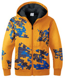 1 x Brand New SwissWell fleece jacket boys hoodie children s hoodie with hood winter jacket children s sweat jacket with fleece lining hooded jacket sweatshirt with zipper 6-15 years yellow - RRP €39.99