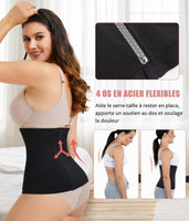 1 x RAW Customer Returns Gotoly Slimming Belt Flat Belly Women Invisible Corset Slimming Belt Waist Trainer Black SM - RRP €27.6