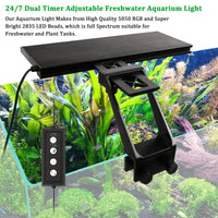 1 x RAW Customer Returns LED Aquarium Lamp with Powerful Clip, Adjustable RGB LED Aquarium Lighting with Timer, LED Aquarium Light with EU Plug for Aquarium Aquatic Plant - RRP €32.53