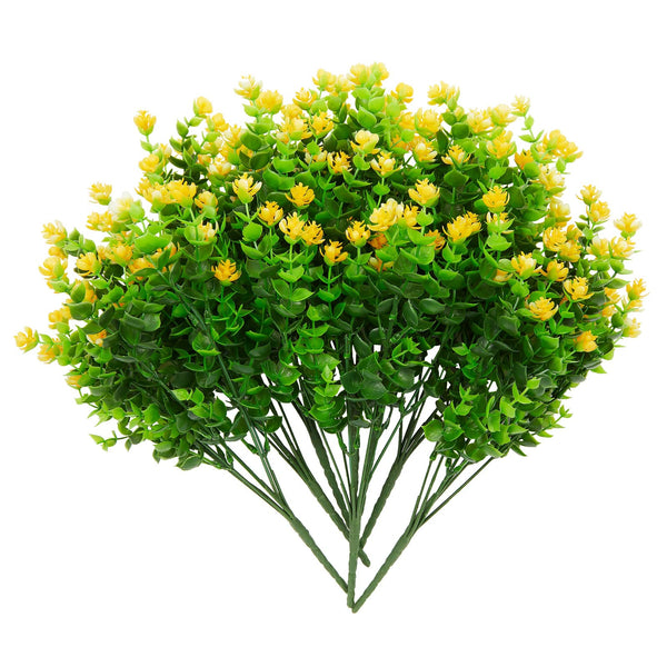 Brand New Job Lot Pallet - Artificial Yellow & Purple Flowers with Green Eucalyptus Leaves - 142 Items - RRP €3856.8