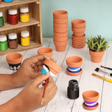 1 x RAW Customer Returns BELLE VOUS Pack of 16 terracotta flower pots - 5cm unglazed clay pot plant pots with saucers - Terracotta flower pot set - Set of 16 terracotta pots - RRP €20.45