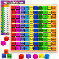 1 x RAW Customer Returns Montessori multiplication board, wooden multiplication board, contains 2 portable multiplication tables, multiplication table toy, children s 1x1 learning toy, school enrollment gift for children - RRP €13.8