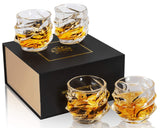 1 x RAW Customer Returns KANARS 4-piece whiskey glasses set, lead-free crystal whiskey glasses, dishwasher-safe whiskey tumbler, high quality, 320 ml, luxurious gift - RRP €34.63