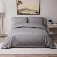 1 x RAW Customer Returns Dreamzie - Bedding set 200x220 cm with 2 pillowcases 80x80 cm anthracite - Duvet cover 200x220 adults made of 100 microfiber - Certified without chemicals Oeko TEX  - RRP €19.16