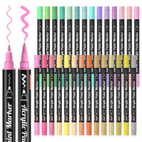 1 x RAW Customer Returns Shuttle Art acrylic pens for stones waterproof, 28 pastel acrylic pens waterproof, stone painting pens set, double-headed acrylic markers, acrylic pens for wood, Easter eggs, glass, ceramics, canvas - RRP €18.99