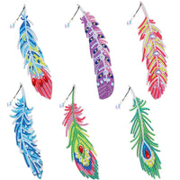 1 x Brand New DCIDBEI 6 PCS Diamond Painting Bookmark Gift, Crystal Feather Bookmark with Diamond Diamond Painiting Pictures Pendant, Embroidery Craft As Reading Aid Souvenir Decoration - RRP €18.06