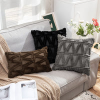 1 x Brand New MIULEE Cushion Covers 2 Pieces Polyester Fleece Cushion Covers for Chair Living Room Elegant, Comfortable and Modern with Invisible Zipper 45X45 CM Dark Gray - RRP €22.8