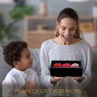 1 x RAW Customer Returns Preserved Mother s Day in a Wooden Box, 3 Red Pink Birthday Flowers for Prime Delivery, Everlasting Flowers, Natural Eternal Roses That Last for Years, Forever Rose, Gift for Mom - RRP €19.99