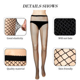 4 x Brand New SATINIOR Fishnet Stockings Cross Net Stockings Fishnet Tights with High Waist Pantyhose for Women Black  - RRP €25.36