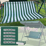 2 x Brand New WingFly Replacement Swing Seat Cover for Porch Swing, Seat Cover for Garden Chair, for Outdoor Use 2 and 3 Seater - Green Stripes 148 50 50cm  - RRP €71.98