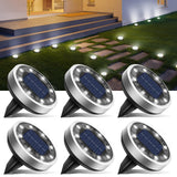 28 x RAW Customer Returns btfarm 6 Pack Solar Floor Lights Outdoor, 8 LED Garden Lighting Solar IP65 Waterproof Floor Solar Lights, Solar Lamps for Outdoor Garden Lawn Driveway Walkway Patio, Cold White - RRP €621.04