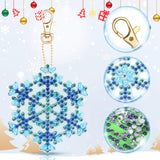 4 x Brand New Diamond painting pendant, diamond painting keychain, diamond painting Christmas snowflake pendant set, diamond painting children s pendant, DIY Christmas decoration diamond painting - RRP €81.6