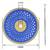 1 x RAW Customer Returns HERZO Professional diamond cutting disc 230 mm, premium diamond cutting disc for tiles and porcelain stoneware - RRP €25.99