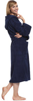 1 x RAW Customer Returns Ladeheid women s terry cloth bathrobe made of 100 cotton LA40-102 dark blue D12 weight 450 , XL  - RRP €39.99