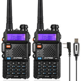 1 x RAW Customer Returns BAOFENG GT-5R Walkie Talkie 2pcs, Dual Band Radio for UHF VHF 144-146 430-440MHz, Long Range with Memory for 128 Channels, 1800 mAh Battery, Headphones for Adults, Supported by Chirp - RRP €61.99