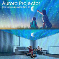 1 x RAW Customer Returns Star Projector Lamp, Aurora Starry Sky Projector for Children, LED Romantic Musical Starry Sky Lamp, with Remote Control, White Noise, Timer, Gift for Children Adults Room Decoration - RRP €30.48