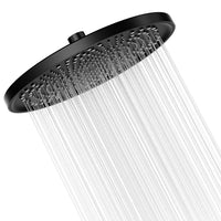 1 x RAW Customer Returns 10 Inch Rain Shower Head Rain Shower Watersaving YUANNY Overhead Shower with 324 Anti-Limescale Nozzles Adjustable Built-in Shower Heads Bathroom Large Overhead Shower Round Diameter 26 cm Black - RRP €25.82