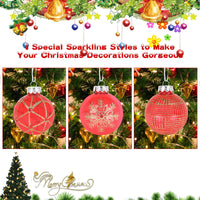 1 x Brand New Pack of 9 Christmas Baubles Decoration Set with Strings Shatterproof Christmas Tree Baubles Hanging Christmas Decorations Golden Christmas Baubles Vintage Baubles for Holiday Wedding Party Decoration Red  - RRP €20.4