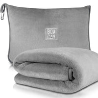 1 x RAW Customer Returns BOACAY Travel Blanket and Pillow Cover Super Soft Material with Backpack Clip and Luggage Cover Airplane Flight Blanket - RRP €27.99