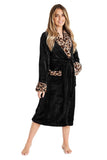 1 x RAW Customer Returns CityComfort Women s Fluffy Bathrobe Fleece Dressing Gown Women Black, XL  - RRP €28.99