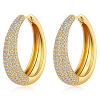 1 x RAW Customer Returns Gold Hoop Earrings Silver 925 Ladies Earrings Gold Hoop Earrings Silver Earrings Gold Plated Earrings Hanging Large Hoop Earrings Gold Hoop Earrings Silver 925 Large Diamond Hoop Earrings Gold Hanging - RRP €63.99