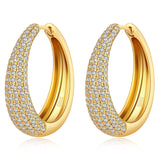 1 x RAW Customer Returns Gold Hoop Earrings Silver 925 Ladies Earrings Gold Hoop Earrings Silver Earrings Gold Plated Earrings Hanging Large Hoop Earrings Gold Hoop Earrings Silver 925 Large Diamond Hoop Earrings Gold Hanging - RRP €63.99