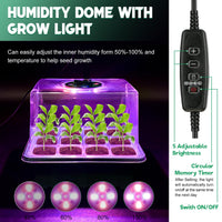 1 x RAW Customer Returns Indoor greenhouse propagation box, 5 pieces mini greenhouse propagation with timing controller, adjustable brightness, greenhouse with full spectrum lid and ventilation, ideal for plant growth - RRP €26.99