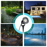 1 x RAW Customer Returns 2x 5W LED GU10 garden spotlights LED spotlights with ground spike AC85-265V with 1.5M cable waterproof lamp outside natural white 4000K round for path lighting for garden terrace, including LED light bulb - RRP €31.46