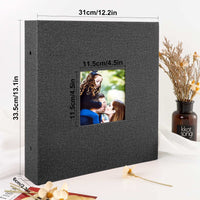 1 x RAW Customer Returns Lanpn Photo Album 10x15 600, Large Linen Slip-in Album for Portrait and Landscape Photos Pictures Black - RRP €25.1