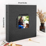 1 x RAW Customer Returns Lanpn Photo Album 10x15 600, Large Linen Slip-in Album for Portrait and Landscape Photos Pictures Black - RRP €25.1