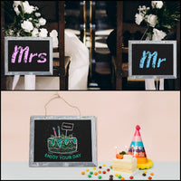 1 x RAW Customer Returns BELLE VOUS Set of 3 Wall Chalkboards Single-Sided Erasable Wooden Board for Hanging - Black Erasable Board for Messages and Notes for Weddings, Restaurants, Parties and Kitchen - RRP €23.44