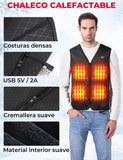 1 x RAW Customer Returns KEMIMOTO Heated Vest for Men, Washable Thermal Vest with 8 Heater Places, 2 Controllers, USB Rechargeable for Skiing, Fishing, Hunting, Motorcycle, Camping No Battery  - RRP €59.5