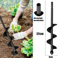 1 x RAW Customer Returns Garden spiral drill 40mm length 220mm garden augers, earth drill for drill, plant drill, garden drill, plant drill for cordless screwdriver, ground drill flower planters auger for digging holes - RRP €13.56