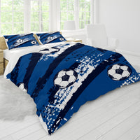 1 x RAW Customer Returns Bed linen sets children s football, pillowcase 80 x 80 cm, football bed linen set boys football bed linen set 3D effect football print microfibre duvet cover. 200x200 cm, style 2  - RRP €36.29