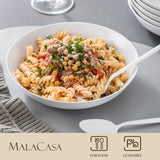 1 x RAW Customer Returns MALACASA, Regular Series, 6-Piece Pasta Plates, Soup Plates, Creamy White Porcelain Salad Plates, Serving Plates, Deep Plates for Spaghetti, Large Soup Bowl for Pasta, Soups, Salad, Fruit, 1200ml - RRP €40.99