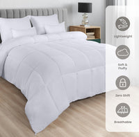 1 x RAW Customer Returns Utopia Bedding Quilted Duvet 220x260 cm, Bed Duvet 160 180, Nordic Filling 200 gr m in 100 Microfiber White  - RRP €30.43