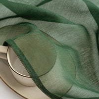 1 x RAW Customer Returns MIULEE Curtains with Ruffle Tape Set of 2 Curtains with Eyelets Living Room Curtains Made of Sheer Voile Curtains Transparent Bedroom Dark Green 140 x 245 cm - RRP €25.99