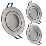 1 x RAW Customer Returns YanFeiYit 3x LED recessed spotlights round brushed stainless steel 5W warm white flat 230V recessed light IP44 also for bathroom, outdoor area borehole 65mm bathroom ceiling spot bathroom recessed spotlight - RRP €28.99