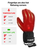 1 x RAW Customer Returns INBIKE Heated Gloves Women Men Children Motorcycle Ski Gloves Ski Winter Heated Gloves with Heating Thermo Black L - RRP €134.26