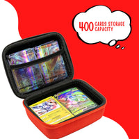 1 x RAW Customer Returns Case for 400 Cards with 100 Cards Included 78EX 20GX 1Special 1Basic Rigid Case for Collectible Trading Cards. - RRP €19.85