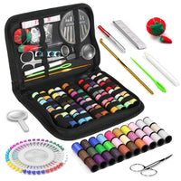 8 x Brand New Sewing Accessories With, 129 Pieces Sewing Thread Set, Sewing Kit Sewing Accessories for Home, Travel, Emergency Use Black  - RRP €163.2