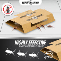 1 x RAW Customer Returns Super Ninja Cockroach Destroyer - 60 Traps - Highly Effective and Eco-Friendly Cockroach Trap - Easy to Use - Up to 3 Months per Trap - RRP €49.99