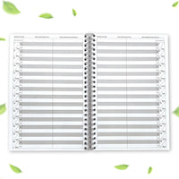 1 x RAW Customer Returns Diary for hair salon with 1 10 employees, 15 30 minute rhythm, for 306 days, free registration 2 Mitarbeiter 30 Minuten Taktung - RRP €26.95