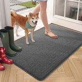 1 x RAW Customer Returns Color G Indoor Doormat 90 x 150 cm, Dirt Trapper Mat, Non-Slip Doormat, Indoor, Washable, Entrance Rug, Indoor Doormat, Front Door, Thin Door Mat, Indoor for Entrance, Hallway, Garden, Indoor, Pet Grey  - RRP €56.99