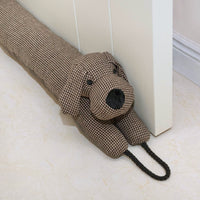 1 x RAW Customer Returns Estimber Under Door Draft Excluder Decorative Wind Stopper 81cm for Door Window, Weighted Animal Air Draft Excluder Snake Noise Blocker for Bottom of Door with Hanging Loops - Brown Dog - RRP €18.14