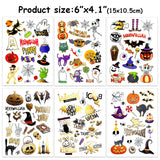 1 x Brand New HOWAF Glitter Halloween Temporary Tattoos for Kids, 120 Halloween Waterproof Temporary Tattoos for Kids Party Favors Makeup Fancy Dress, Pumpkin Ghost Bat Witch Candy Spider - RRP €19.2