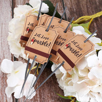 1 x RAW Customer Returns 100 Kraft Paper Wedding Sparkler Labels, Metallic Sparkler Covers with Match Striker Strips for Anniversary Parties Graduation Birthday Engagement Event - RRP €19.67