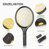 1 x RAW Customer Returns mafiti Electric Fly Swatter, Insect Killer with Removable Batteries Insect Killer Free of Toxins and Odors Ideal for Indoors and Outdoors Yellow Black  - RRP €13.99