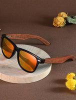 1 x RAW Customer Returns GREENTREEN Wooden Sunglasses, Sunglasses for Women with UV400 CAT 3 Protection The Frame Made of Walnut Wood Polarized Sunglasses - RRP €21.88